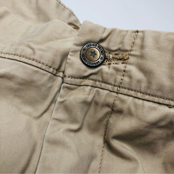 Indigo Palms Denim Company Mens Light Khaki Shorts Soft Material Zig Zag Sz 40 - Picture 7 of 13